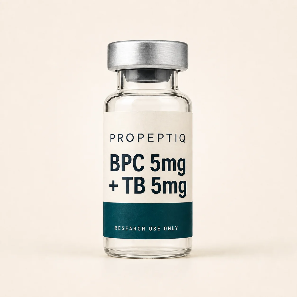 Front view of BPC 5mg + TB 5mg
