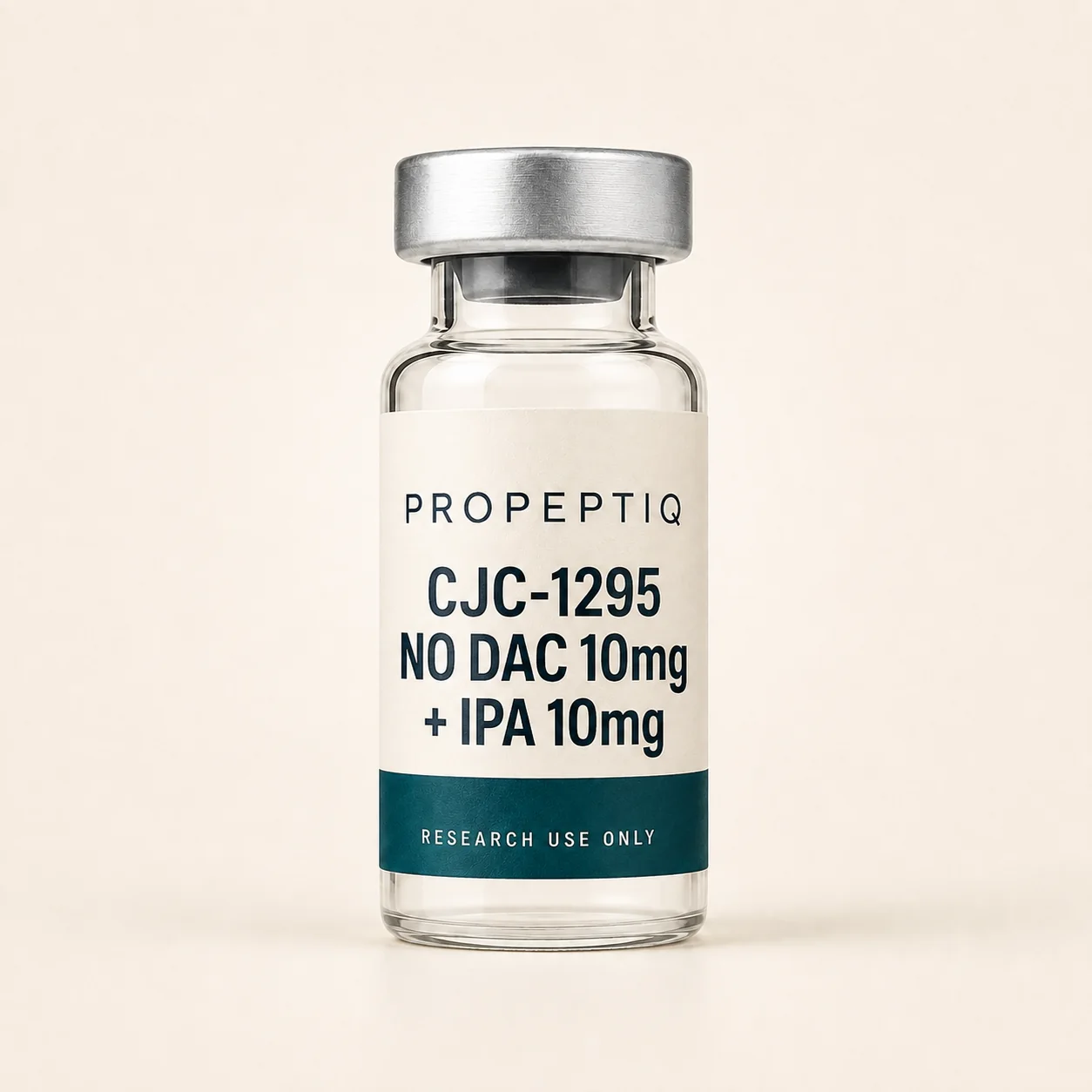 Front view of CJC-1295 NO DAC 10mg + IPA 10mg